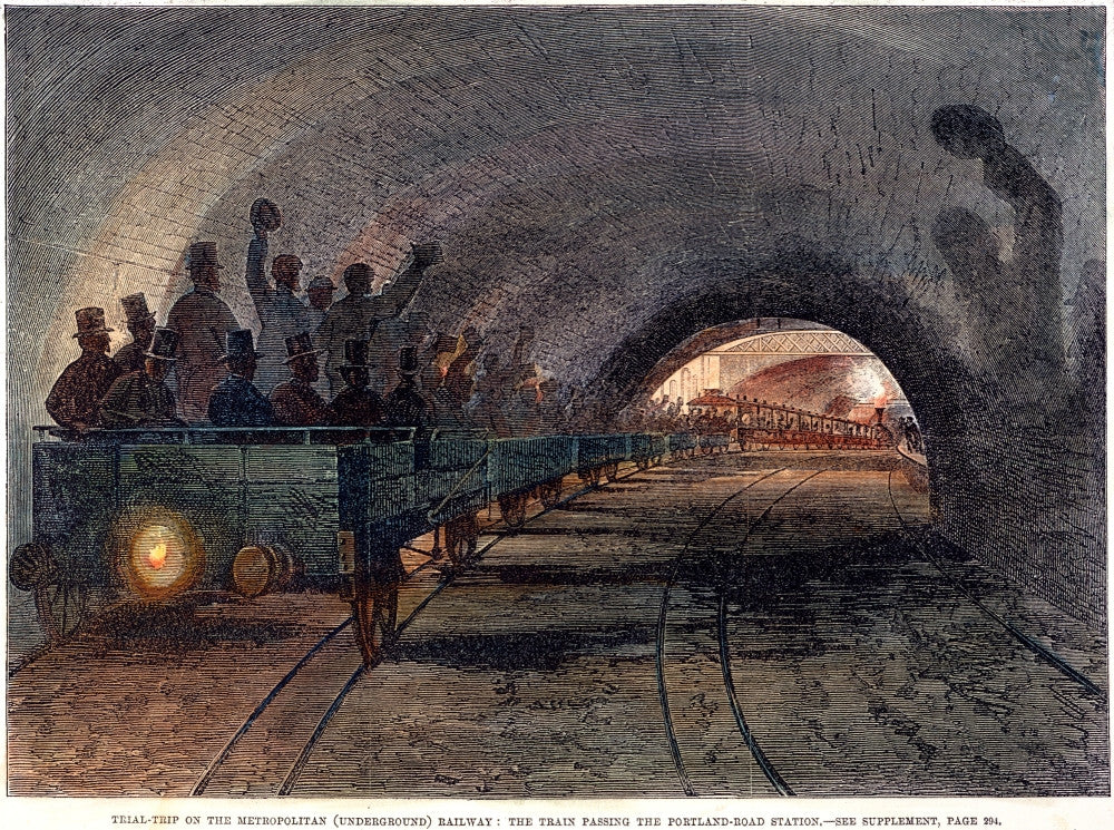 Trial Trip on the Metropolitan Railway Fine Art Print by Gustave Doré