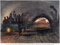 Trial Trip on the Metropolitan Railway Fine Art Print by Gustave Doré