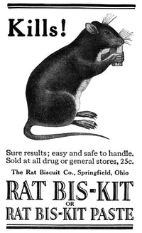 Ad: Rat Poison 1922 Fine Art Print - Vintage Advertisement