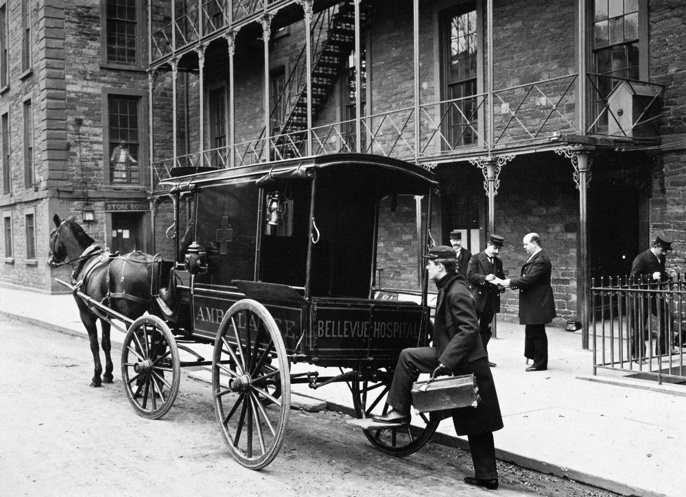 New York: Bellevue Hospital Ambulance Photograph (1895) Fine Art Print