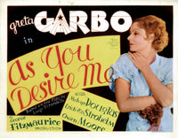 As You Desire Me Movie Poster Fine Art Print (1932) - Greta Garbo