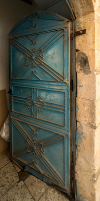 Open Door in Safed, Galilee, Israel Fine Art Print by Panoramic Images