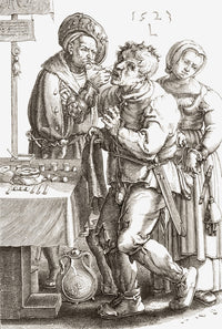 Le Chirurgien Fine Art Print by Lucas Van Leyden - Medieval Dentist