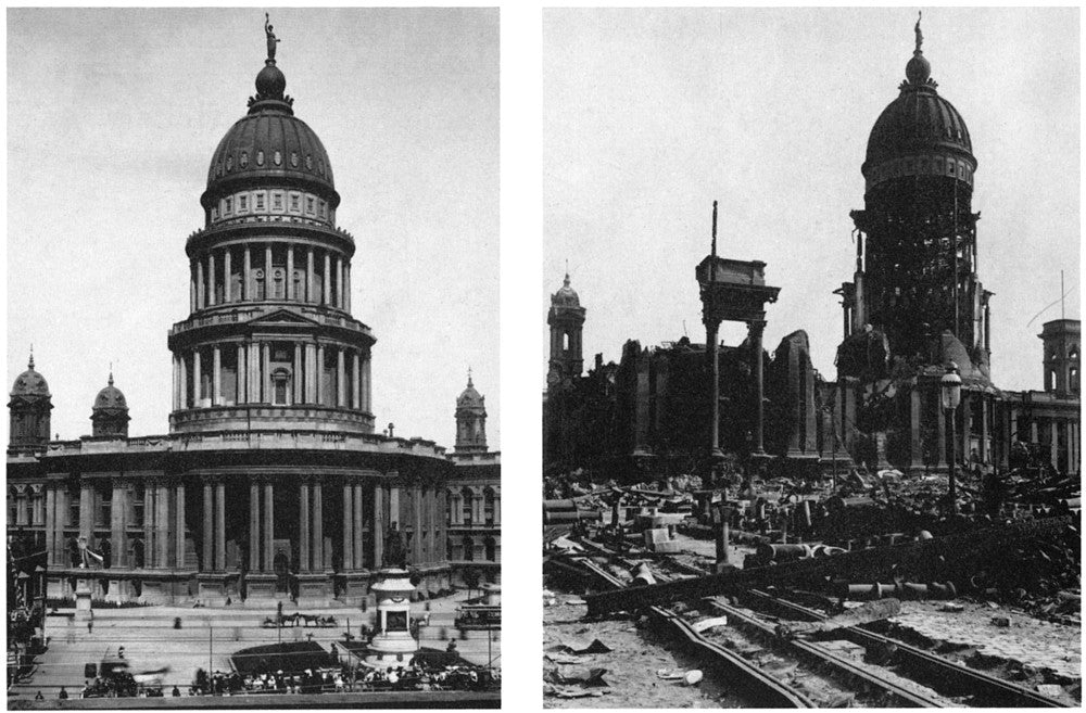 San Francisco City Hall Poster Print - Historic Earthquake Art