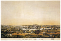 Saco and Biddeford Lithograph Print - Historic Maine Artwork