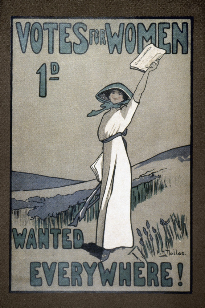 Votes for Women Newspaper Poster Print - Women's Rights, 1907