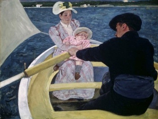The Boating Party Fine Art Print by Mary Cassatt - Oil on Canvas