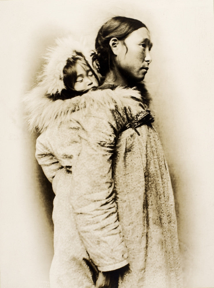 Alaska: Inuit Mother and Child Fine Art Print by Granger Collection