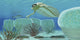 Trilobites Hiding from Opabinia Fine Art Print by Corey Ford