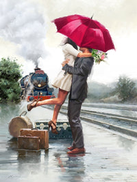 Couple on Train Fine Art Print by The Macneil Studio (8x10)