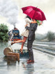 Couple on Train Fine Art Print by The Macneil Studio (8x10)