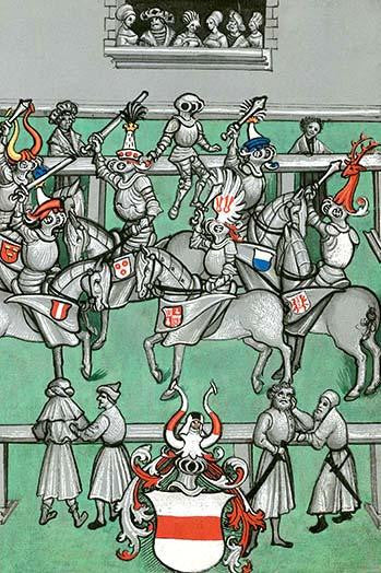 Medieval Tournament Melee & Jousting Fine Art Print by Ludwig Van Eyb