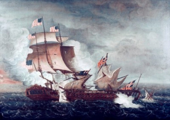 Battle of Constitution & Guerriere Fine Art Print by Thomas Birch