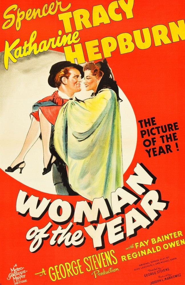Woman of the Year Movie Poster Fine Art Print (1942) | Spencer Tracy & Katharine Hepburn