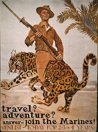 World War I Marine Corps Recruiting Poster by James Montgomery Flagg