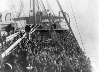 Immigrant Ship in New York Harbor - Fine Art Print by Granger Collection