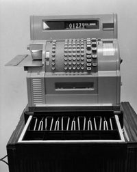 Close-Up of an Empty Cash Register Fine Art Print