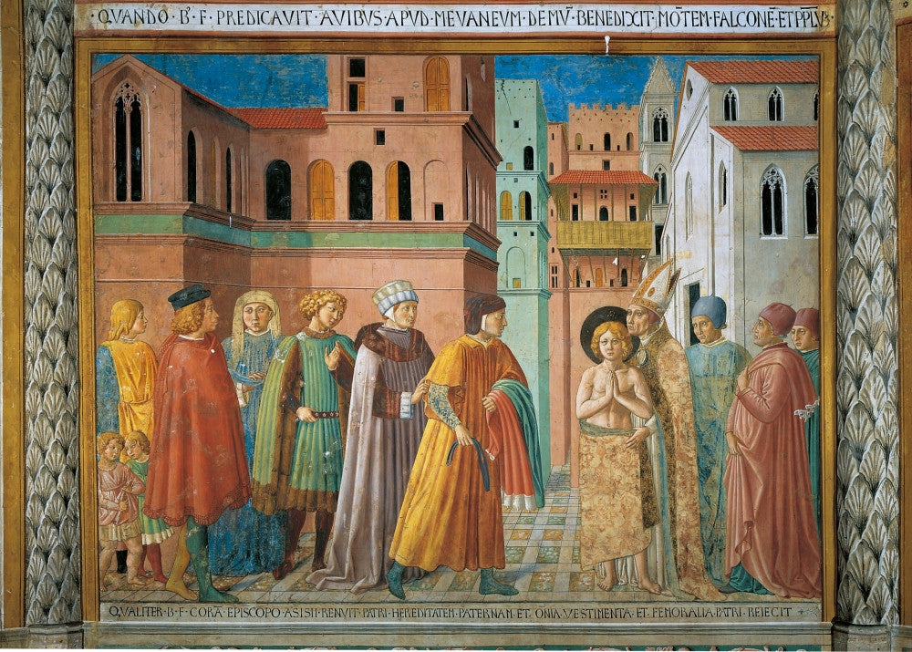 Scenes From The Life Of St. Francis - Renunciation of Paternal Wealth Fine Art Print