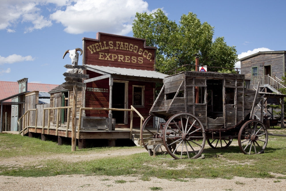 Wells Fargo Stagecoach at the Express Office Fine Art Print