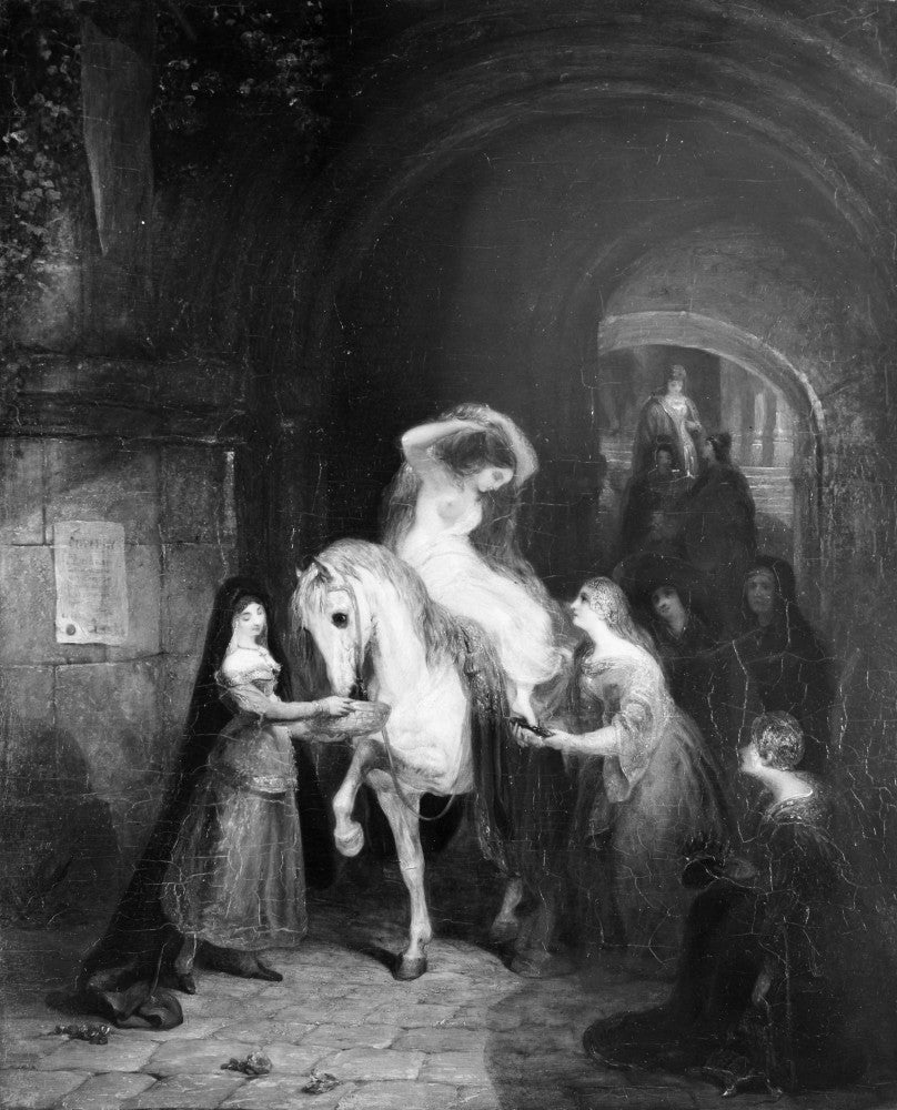 Lady Godiva Preparing to Ride Through Coventry Fine Art Print by George Jones