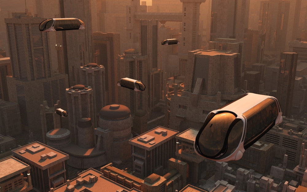 Futuristic City Concept Art Print | Fine Art Print