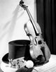 Violin with a Hat on a Table Fine Art Print