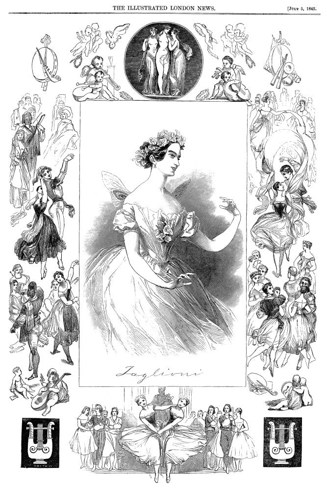 Marie Taglioni Fine Art Print - Italian Ballet Dancer (1845)