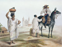 Nebel: Mexican Peddlers Hand-Colored Lithograph Print
