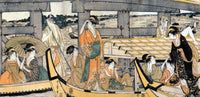 Cool Breezes Under a Bridge Fine Art Print by Utamaro
