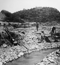 Chinese Prospectors Fine Art Print - Gold Rush Era Stereograph