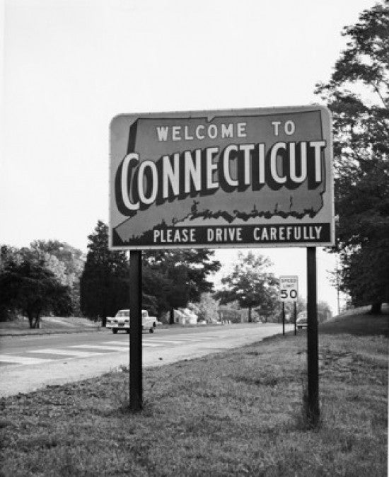 Welcome Sign Art Print - Connecticut, USA - Various Sizes