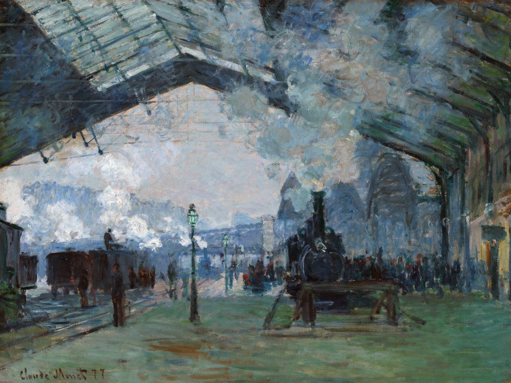 Arrival of the Normandy Train, Gare Saint-Lazare Fine Art Print by Claude Monet