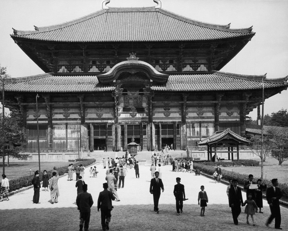 Todaiji Temple Photograph - The Great Buddha Hall, Japan (C1965)