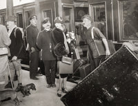 Silent Film Still: Trains featuring Greta Garbo Fine Art Print