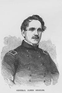 General James Shields Vintage Art Print by Frank Leslie