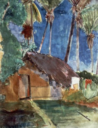 Tahiti Landscape Fine Art Print by Paul Gauguin - Oil on Canvas