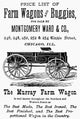 Wagon Advertisement Fine Art Print from 1875 - Murray Farm Wagon
