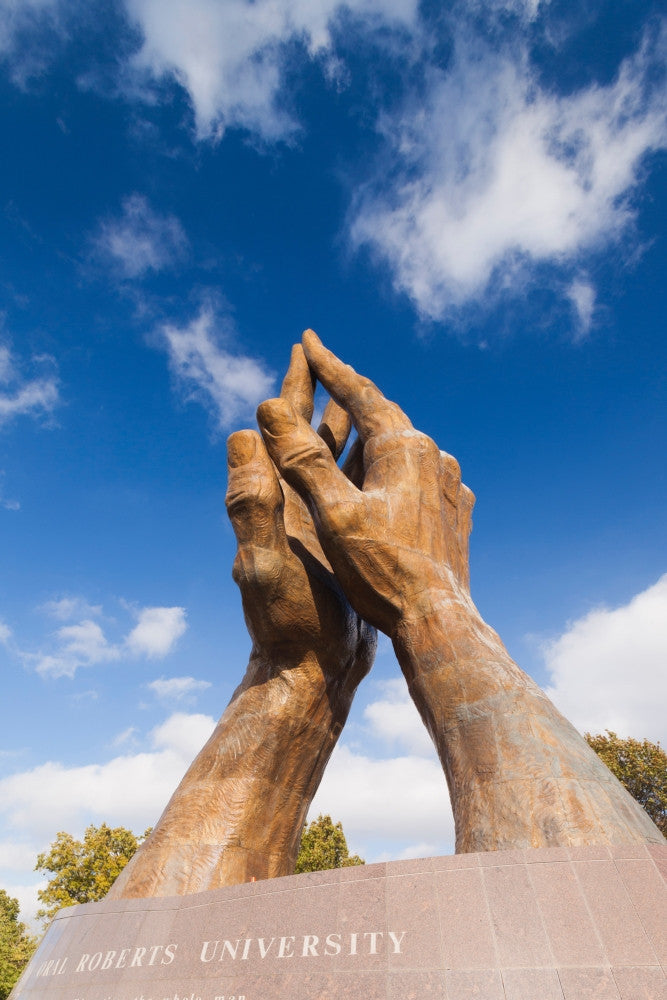 World's Largest Praying Hands Sculpture Poster Print - Oral Roberts University