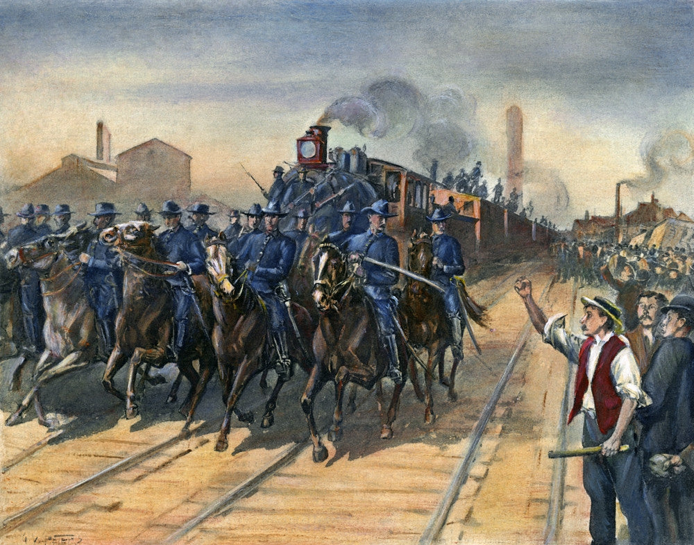 Pullman Strike 1894 Fine Art Print - First Meat Train Departure