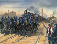 Pullman Strike 1894 Fine Art Print - First Meat Train Departure