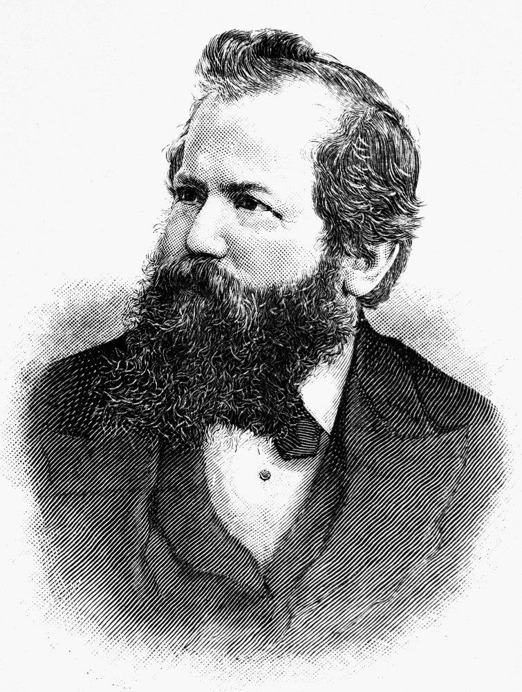 Wilhelm Steinitz Line Engraving - German Chess Master Art Print
