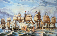 Battle of Lake Erie 1813 Lithograph Print by Nathaniel Currier