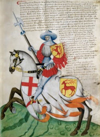 Knight with Spear and Yellow Flags Fine Art Print from Capodilista Codex