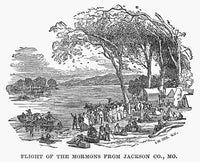Mormon Flight 1833 Wood Engraving Poster Print by Granger Collection