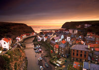 Cityscape at Sunset - Staithes, Yorkshire Fine Art Print