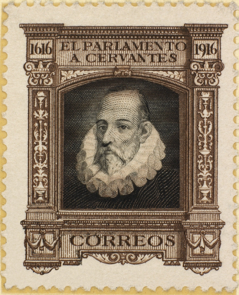Miguel De Cervantes Commemorative Stamp Fine Art Print by Granger Collection
