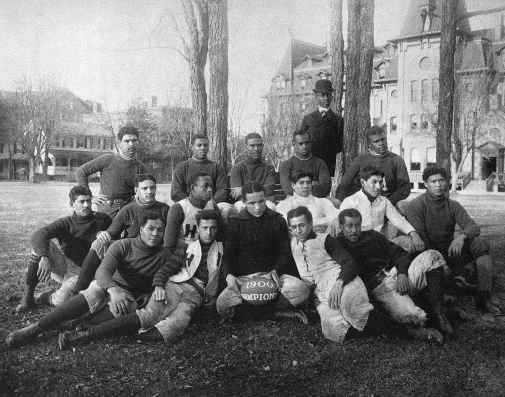 Hampton Institute Football Team Photo Print by Frances Benjamin Johnston