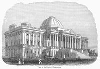 U.S. Capitol Building Engraving Print (1848) by Granger Collection