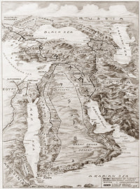World War I Middle East Map Fine Art Print by Granger Collection