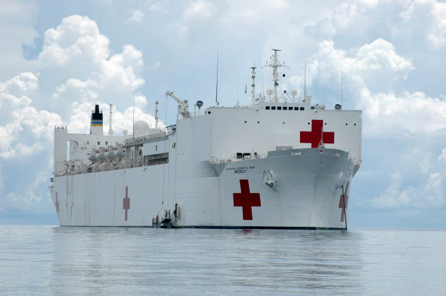 US Naval Hospital Ship USNS Mercy Poster Print by Stocktrek Images